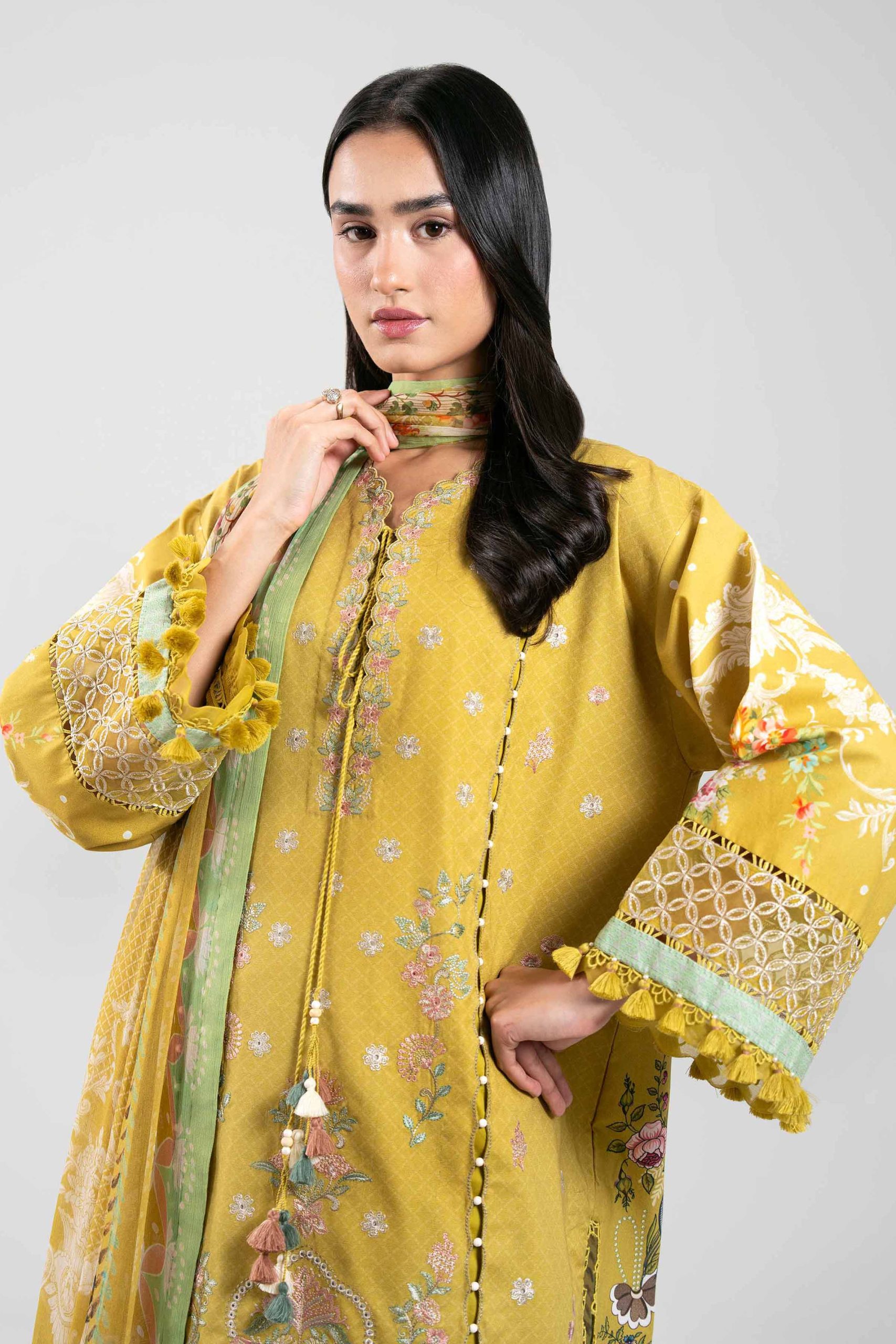 3 Piece - Digital Printed Embroidered Suit - 42601325 - Image 2