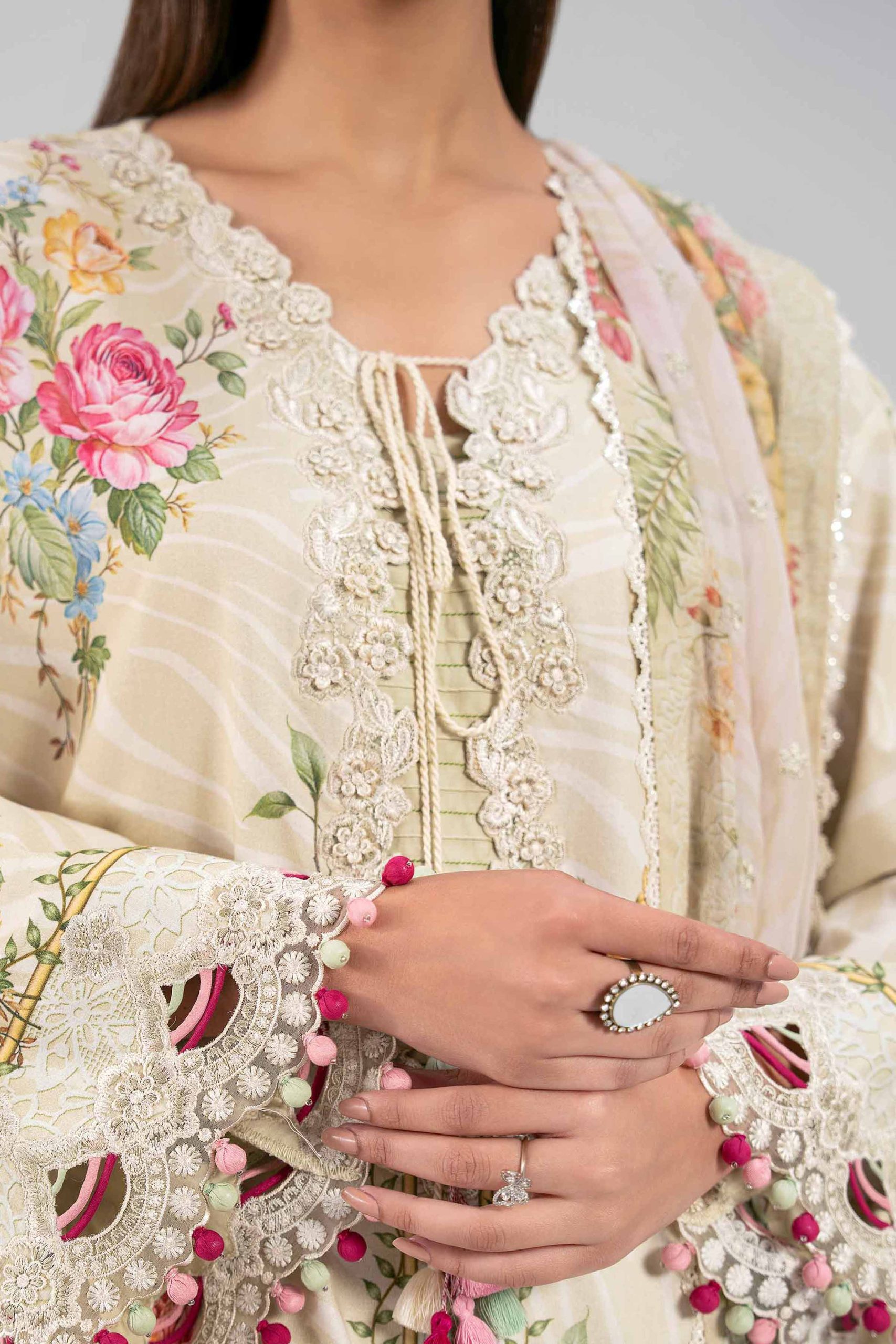 3 Piece - Digital Printed Embroidered Suit - 42601328 - Image 5