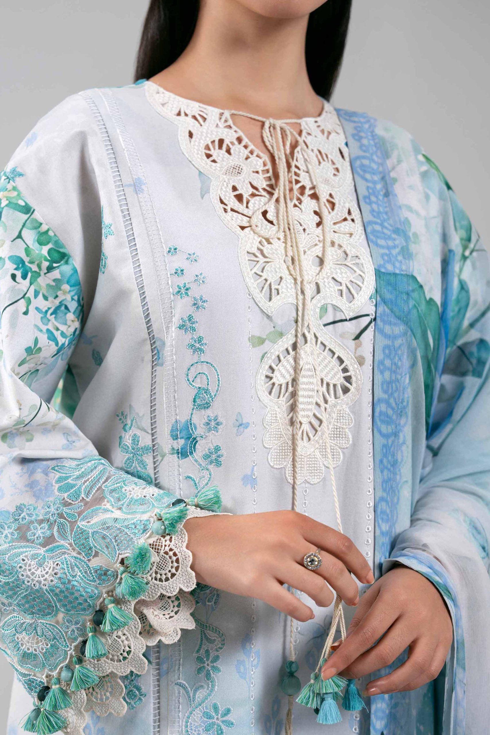 3 Piece - Digital Printed Embroidered Suit - 42601330 - Image 4