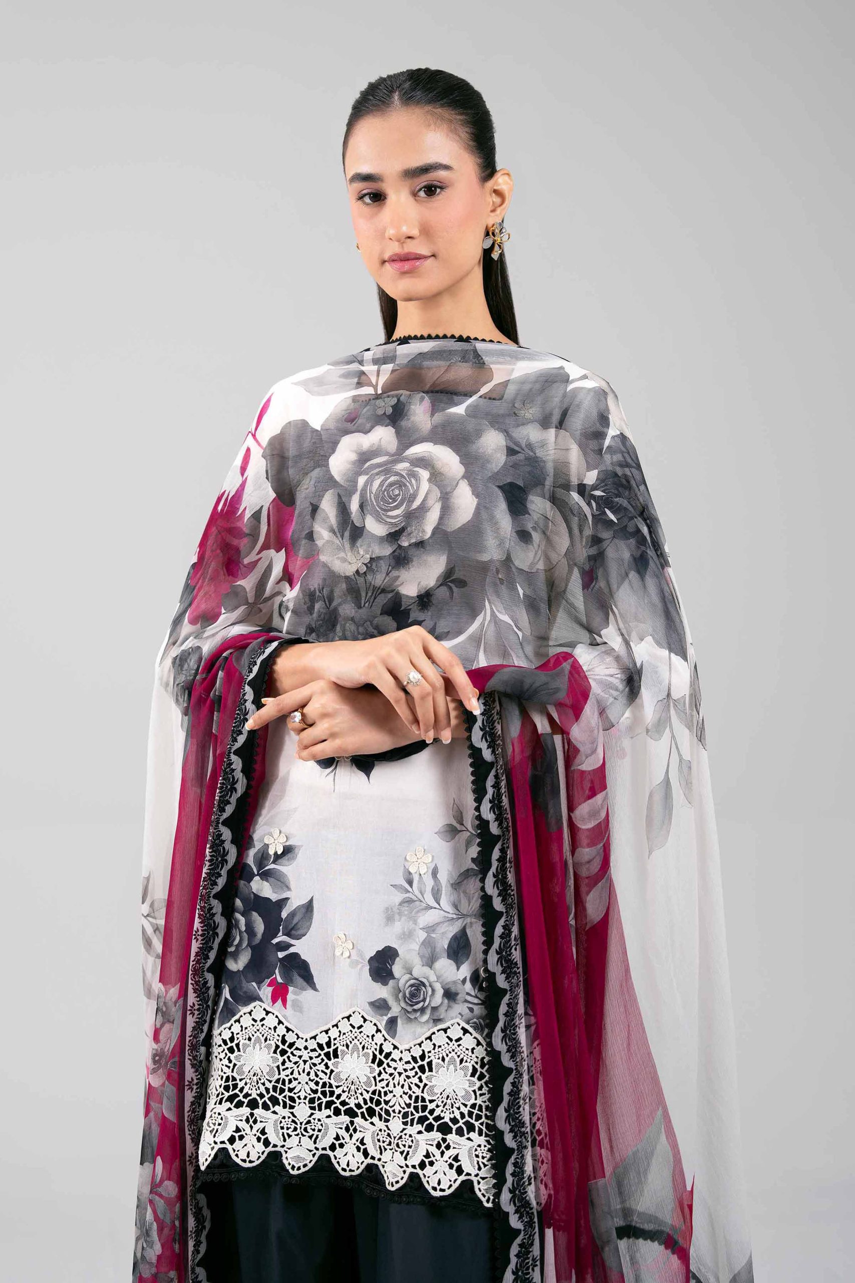 3 Piece - Digital Printed Embroidered Suit - 42601332 - Image 2