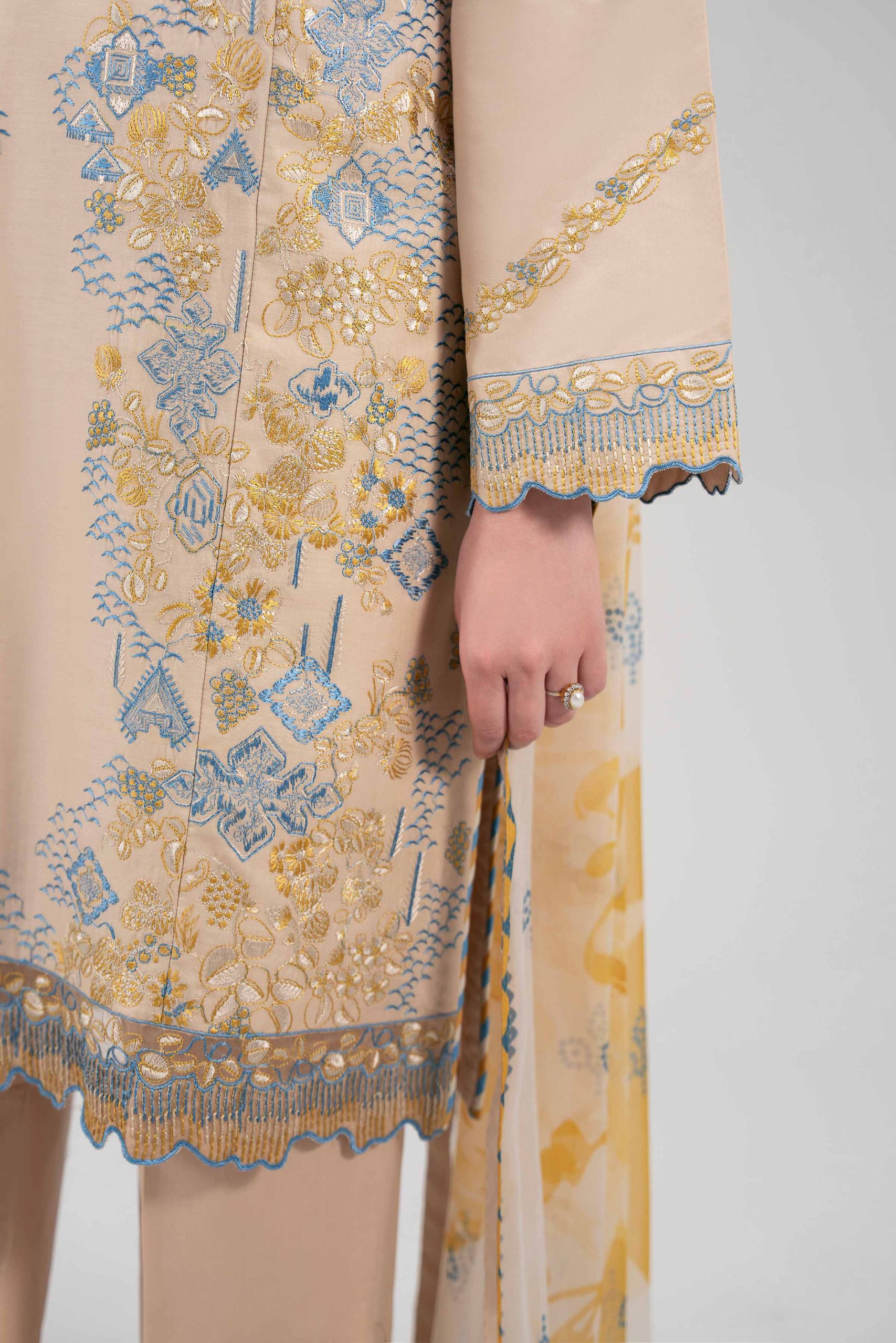 3 Piece - Digital Printed Embroidered Suit - 42601334 - Image 5