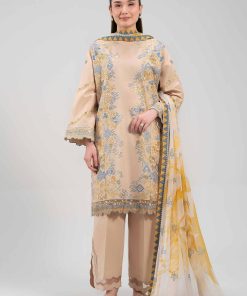 3 Piece - Digital Printed Embroidered Suit - 42601334