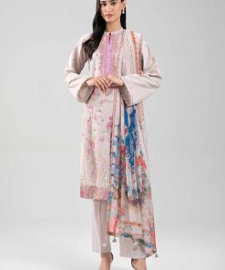 3 Piece - Digital Printed Embroidered Suit - 42601336