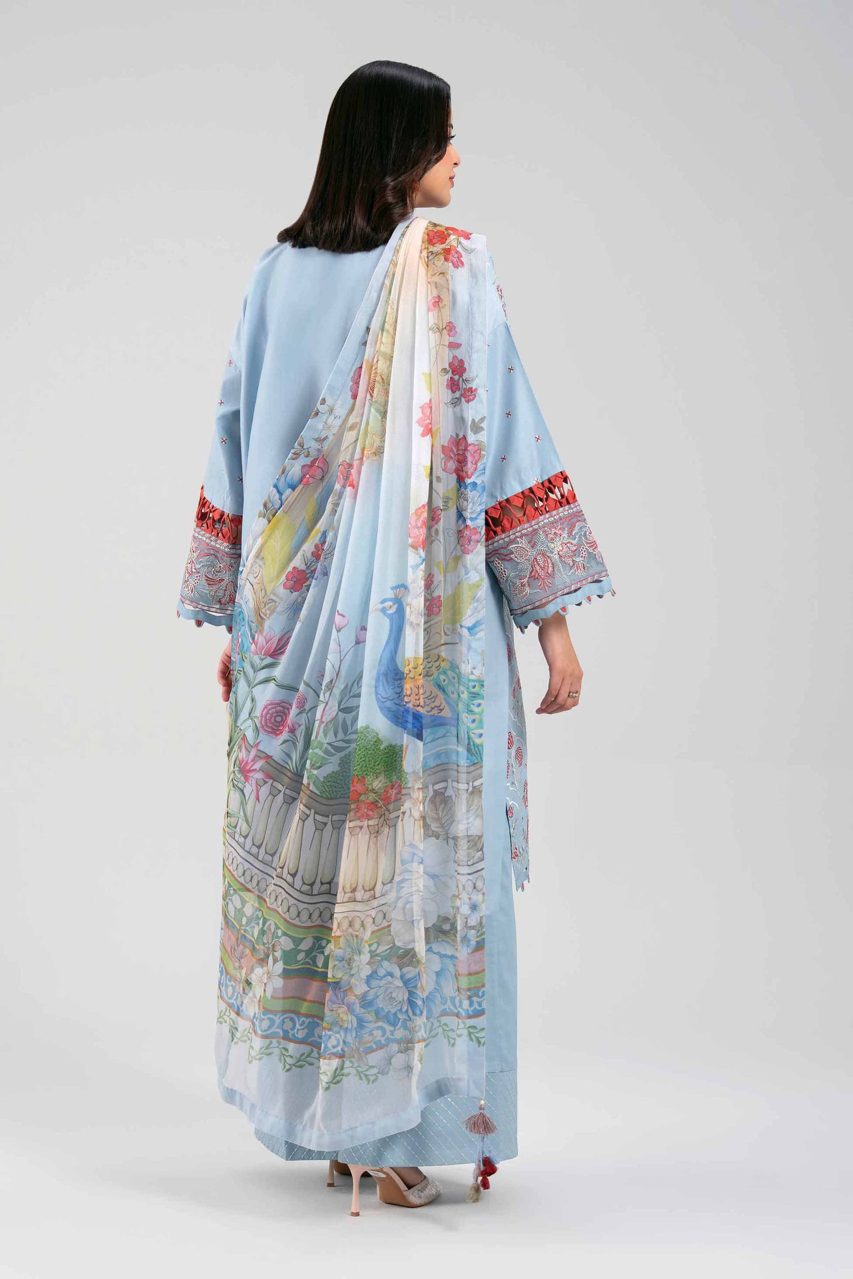 3 Piece - Digital Printed Embroidered Suit - 42601338 - Image 3