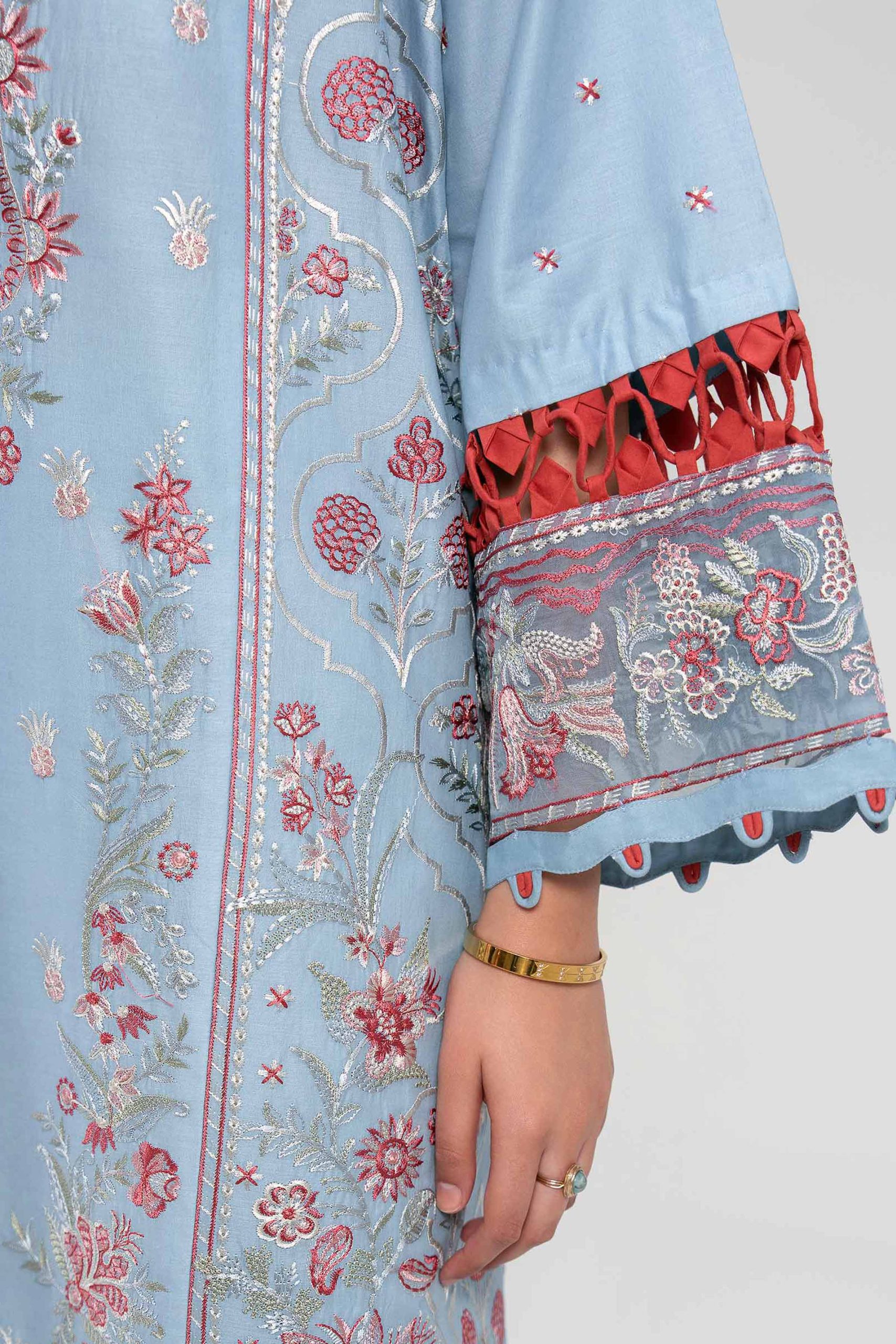 3 Piece - Digital Printed Embroidered Suit - 42601338 - Image 4