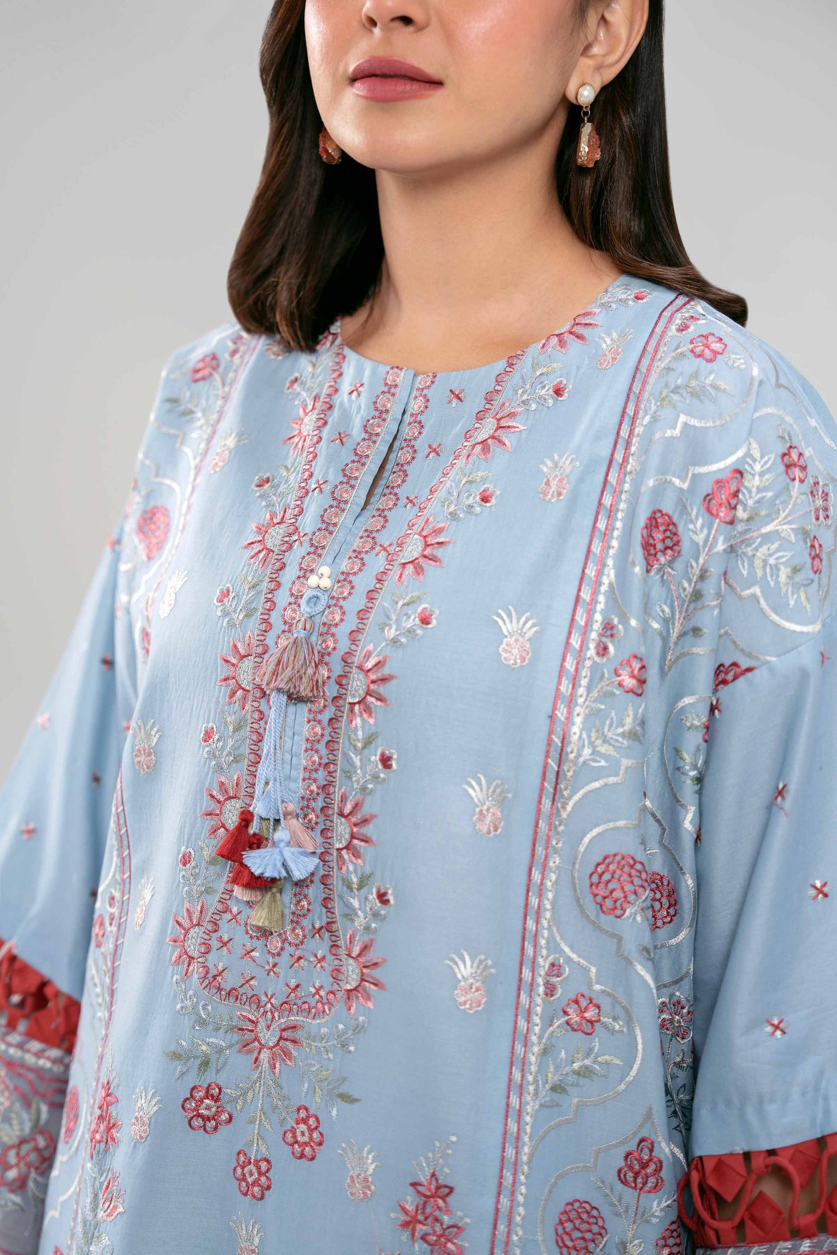 3 Piece - Digital Printed Embroidered Suit - 42601338 - Image 5