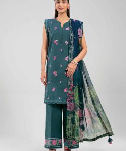 3 Piece - Digital Printed Embroidered Suit - 42601339