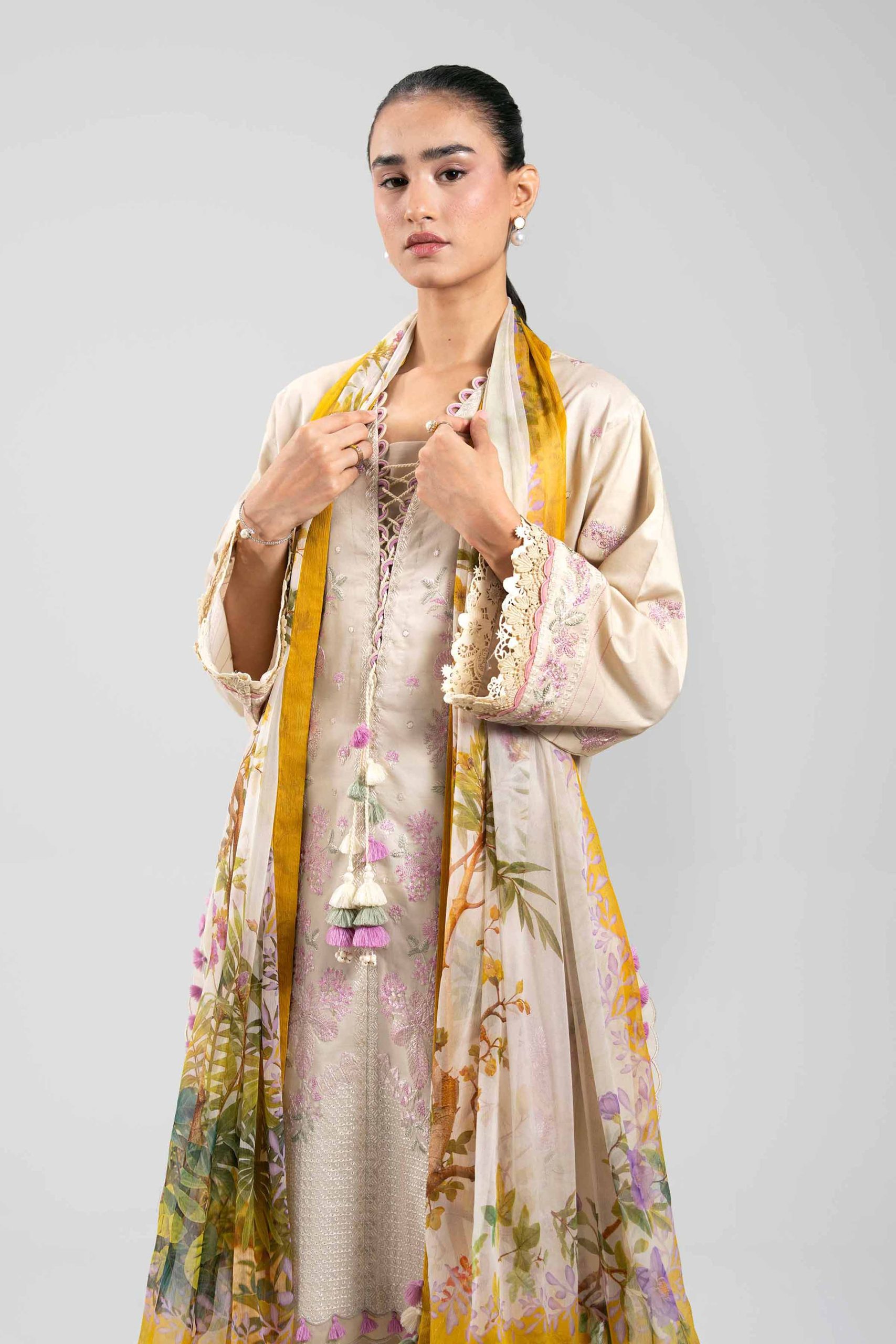 3 Piece - Digital Printed Embroidered Suit - 42601340 - Image 2