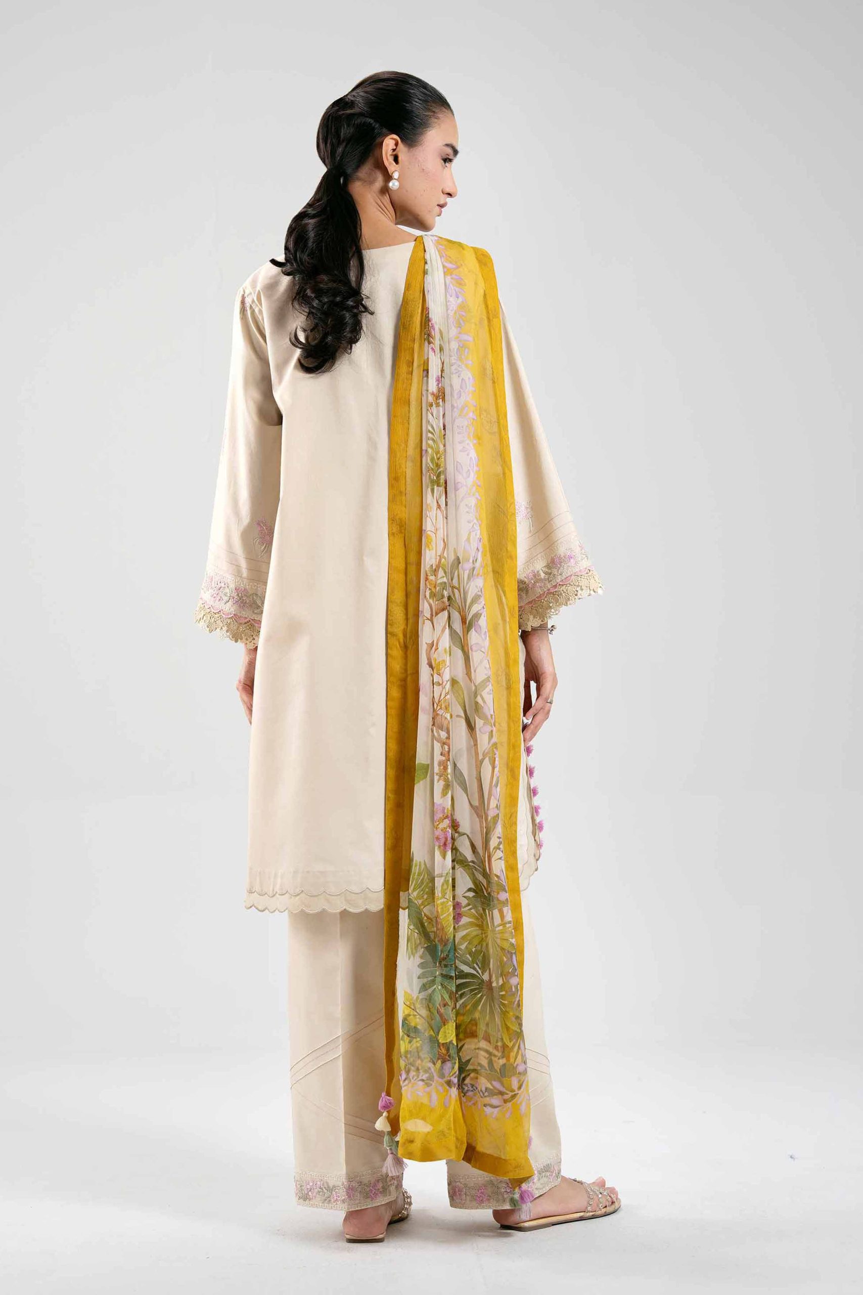 3 Piece - Digital Printed Embroidered Suit - 42601340 - Image 3