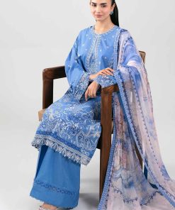 3 Piece - Digital Printed Embroidered Suit - 42601341