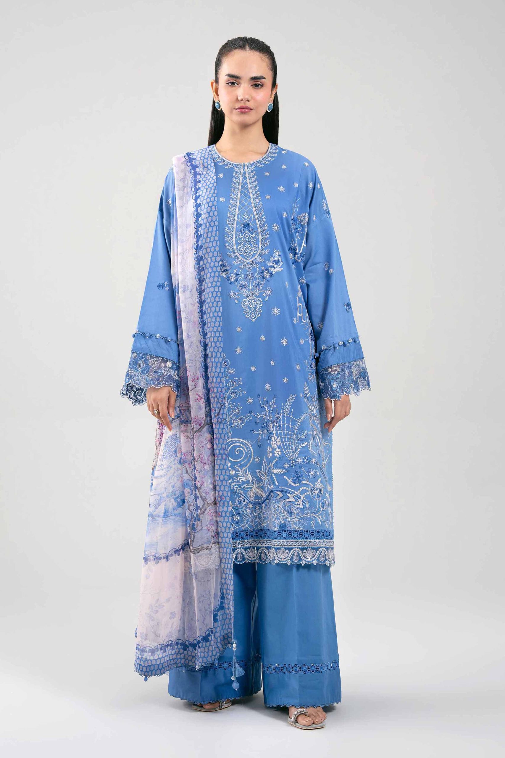 3 Piece - Digital Printed Embroidered Suit - 42601341 - Image 2
