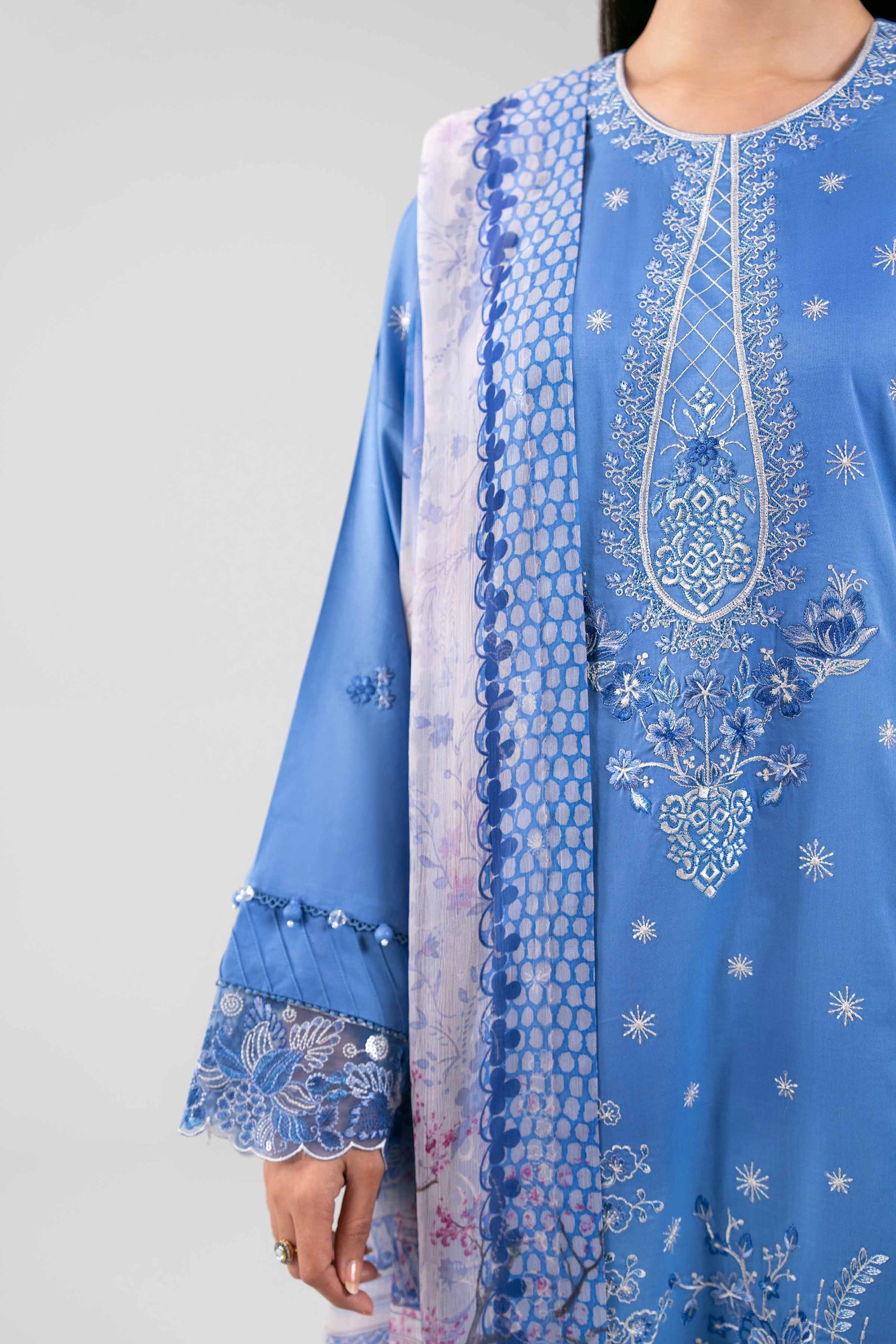 3 Piece - Digital Printed Embroidered Suit - 42601341 - Image 4