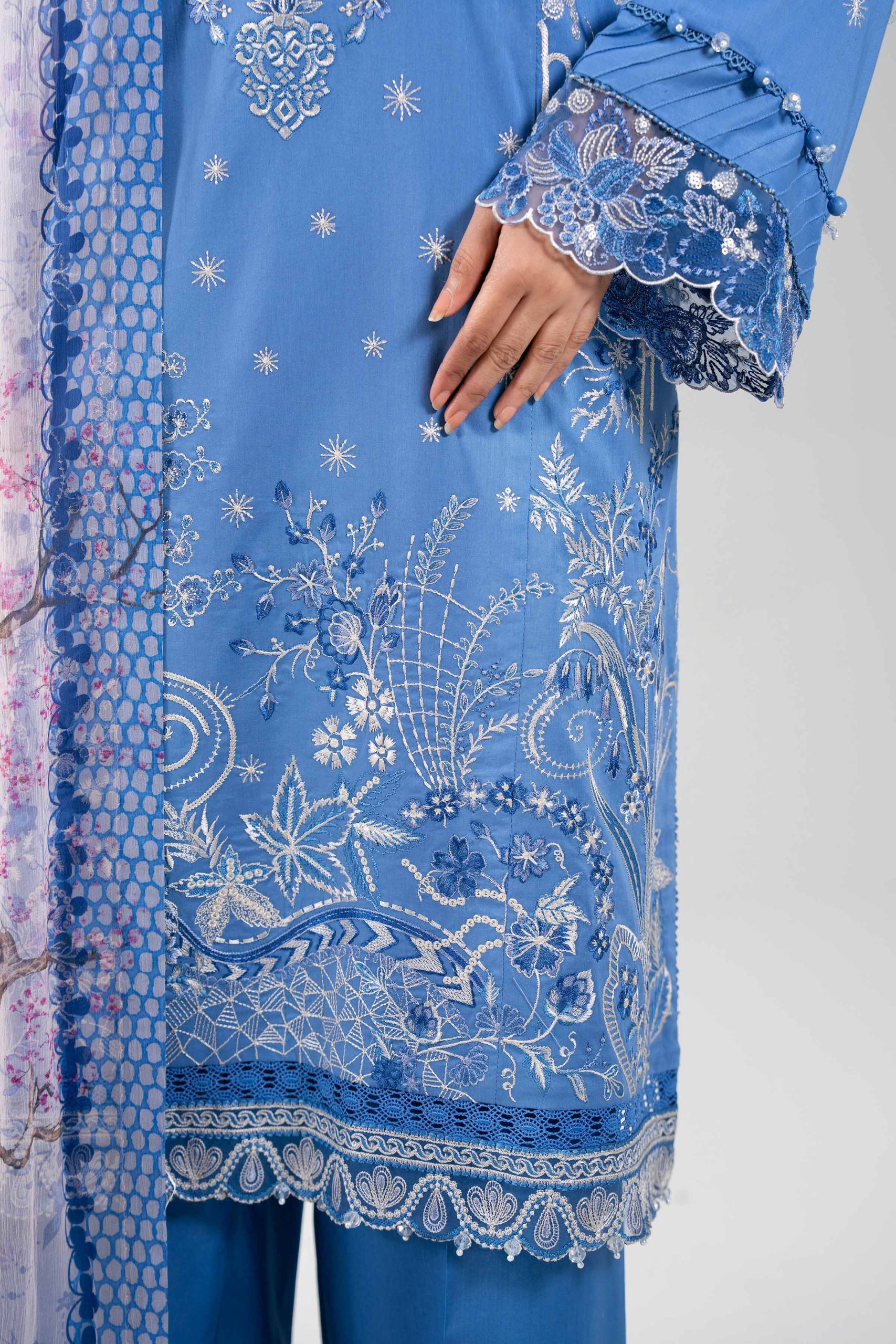 3 Piece - Digital Printed Embroidered Suit - 42601341 - Image 5