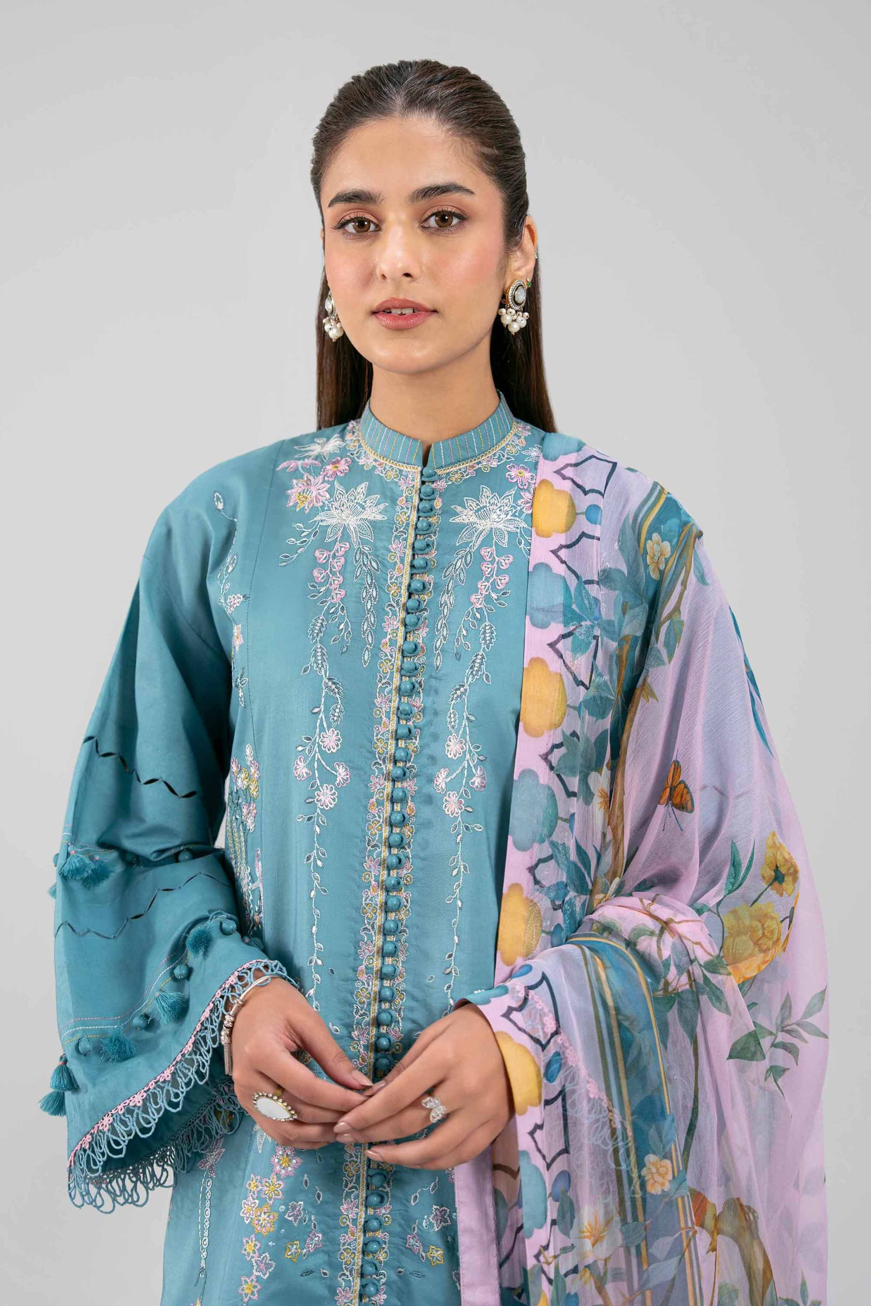 3 Piece - Digital Printed Embroidered Suit - 42601343 - Image 4