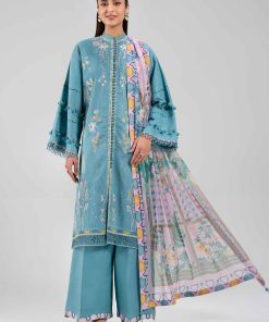 3 Piece - Digital Printed Embroidered Suit - 42601343