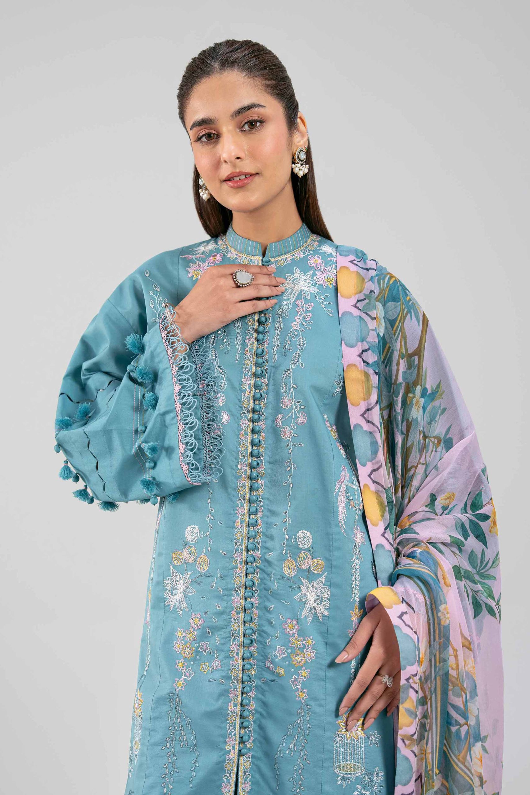 3 Piece - Digital Printed Embroidered Suit - 42601343 - Image 2
