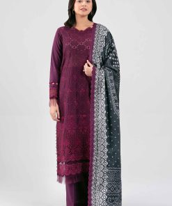 3 Piece - Digital Printed Embroidered Suit - 42601345