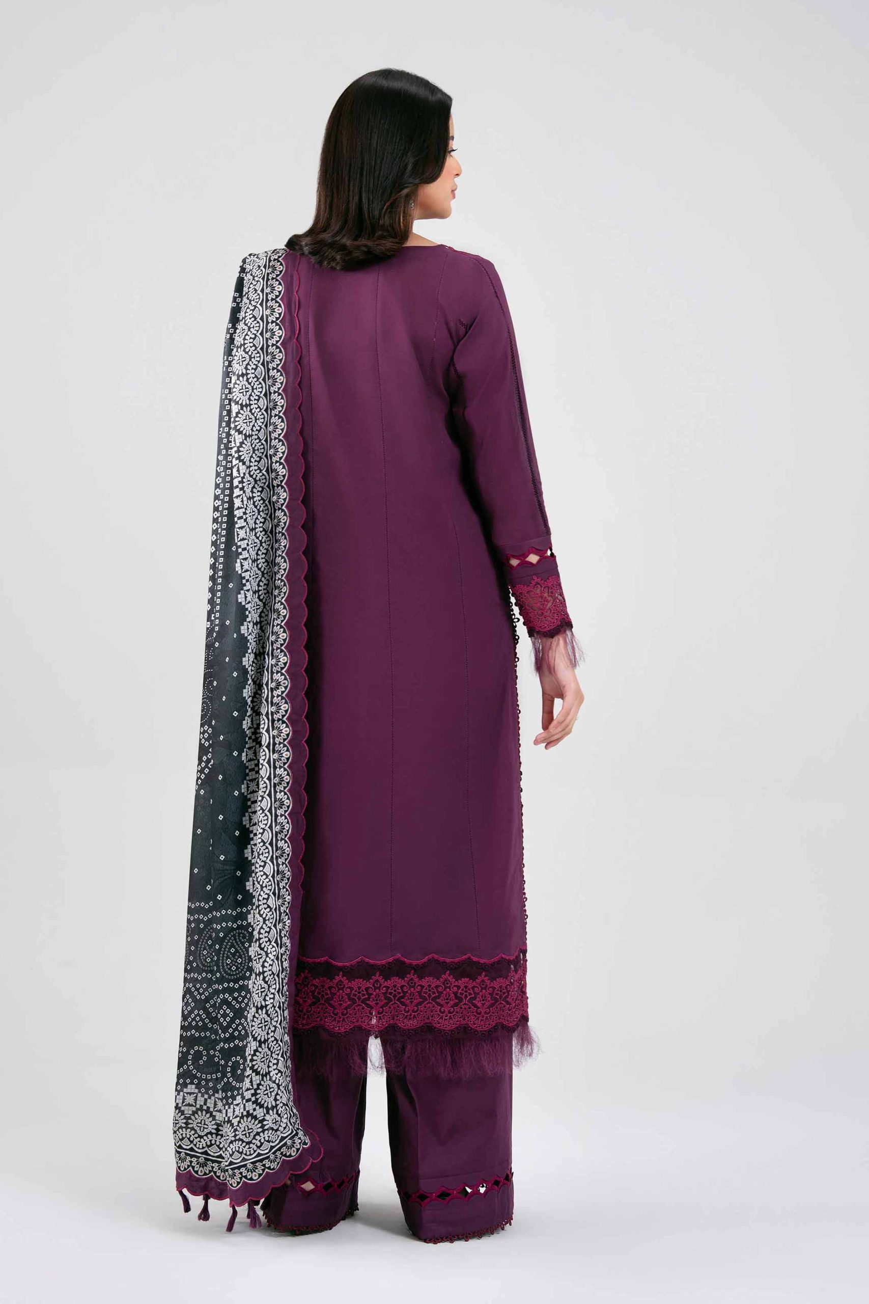 3 Piece - Digital Printed Embroidered Suit - 42601345 - Image 3