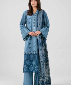 3 Piece - Digital Printed Embroidered Suit - 42601347