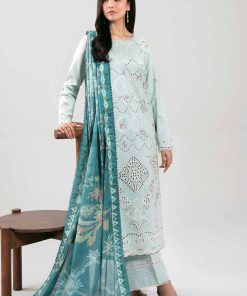 3 Piece - Digital Printed Embroidered Suit - 42601348
