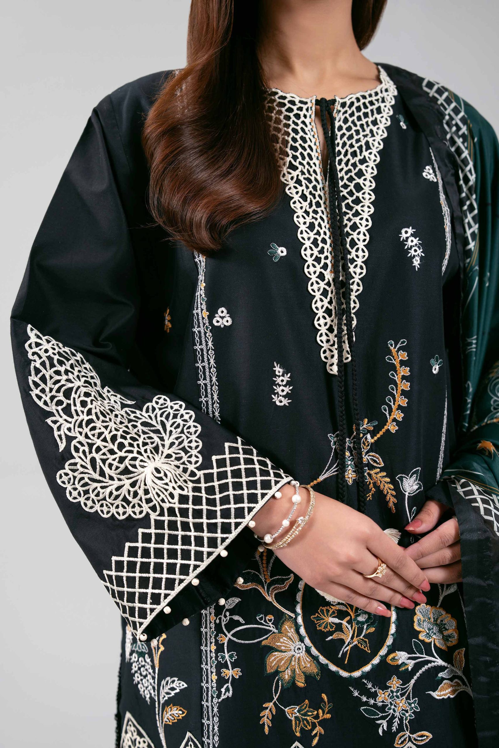 3 Piece - Digital Printed Embroidered Suit - 42601350 - Image 4