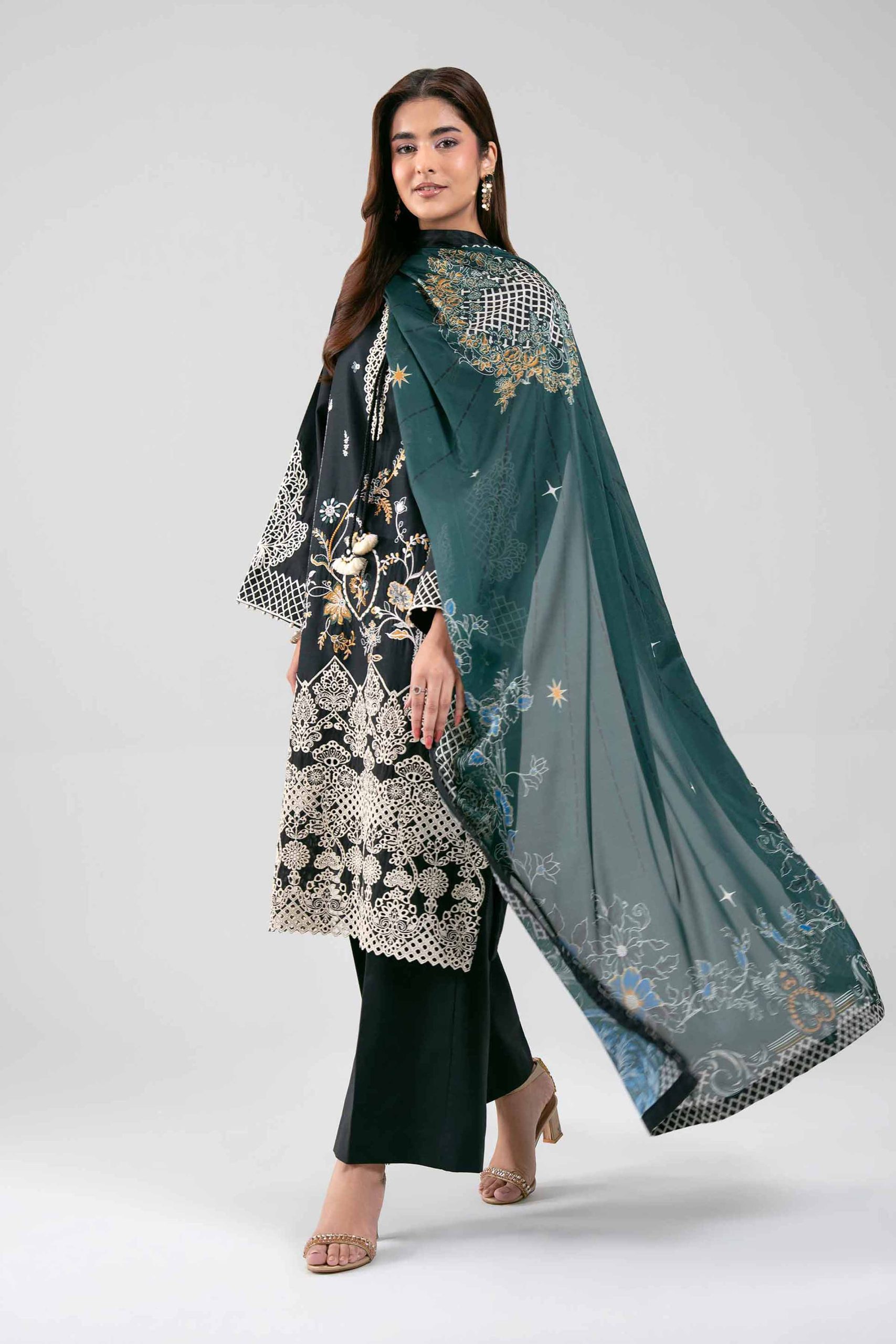 3 Piece - Digital Printed Embroidered Suit - 42601350 - Image 3