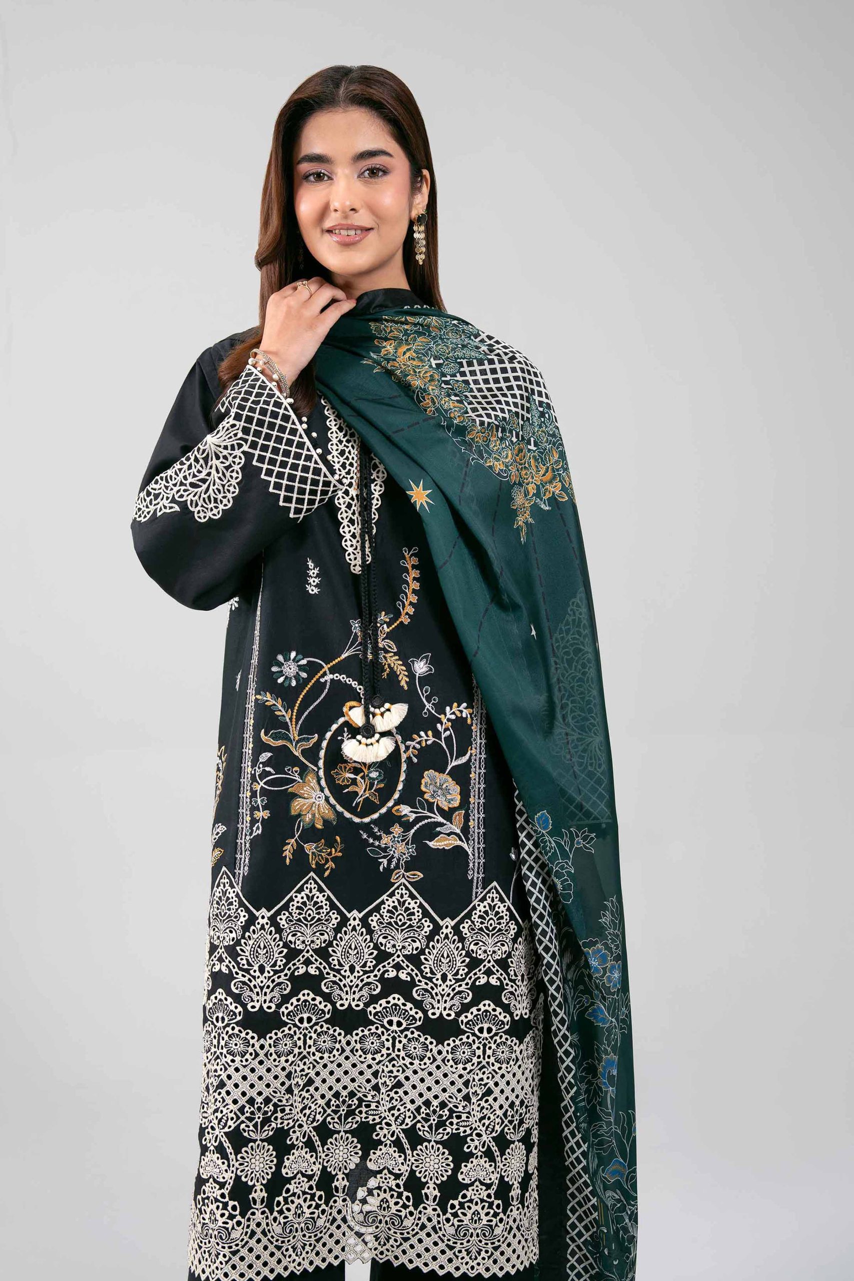 3 Piece - Digital Printed Embroidered Suit - 42601350 - Image 2