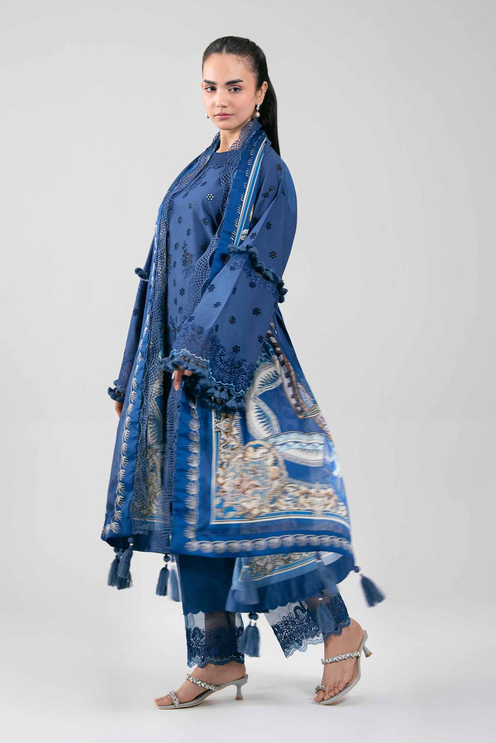 3 Piece - Digital Printed Embroidered Suit - 42601353 - Image 5