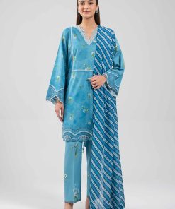 3 Piece - Digital Printed Embroidered Suit - 42601361