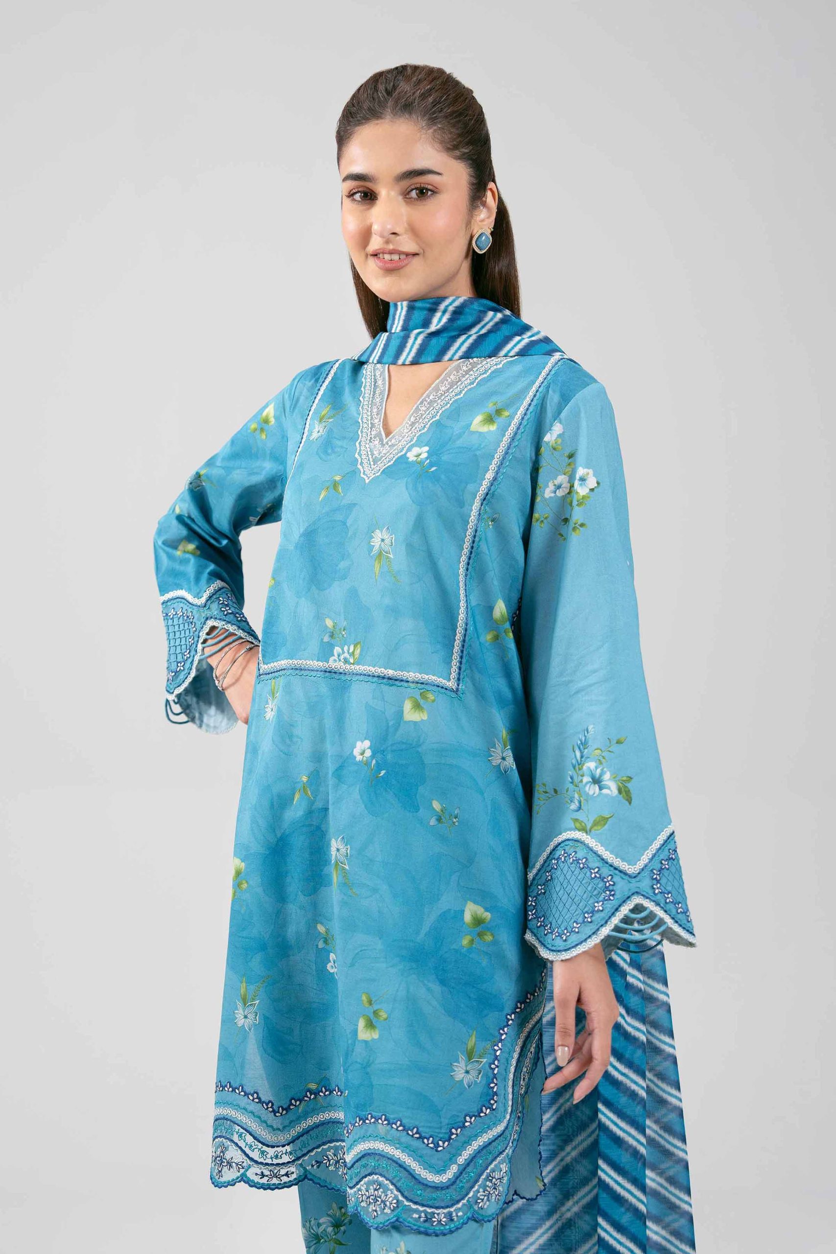 3 Piece - Digital Printed Embroidered Suit - 42601361 - Image 2