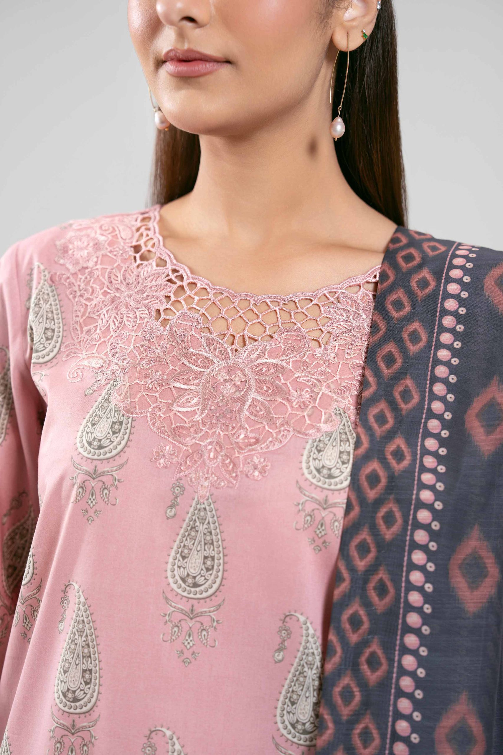 3 Piece - Digital Printed Embroidered Suit - 42601363 - Image 4