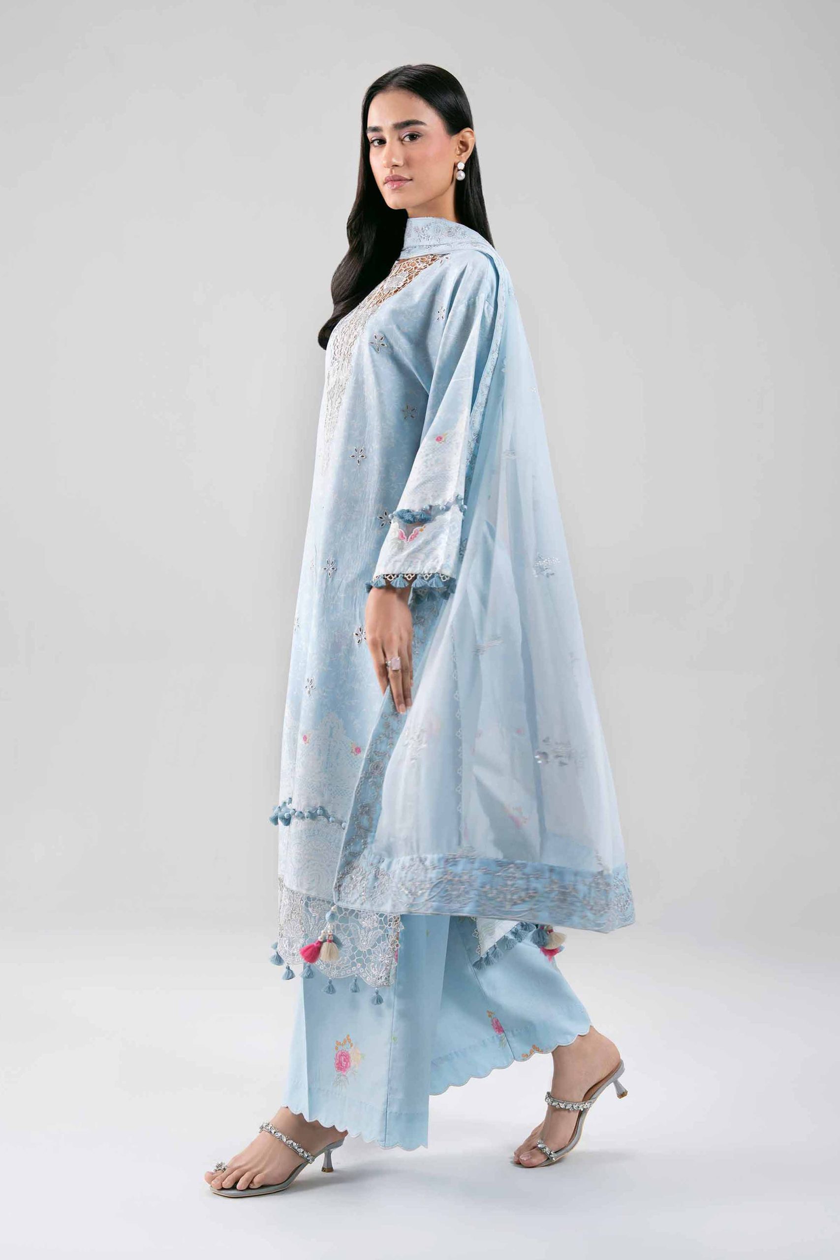 3 Piece - Digital Printed Embroidered Suit - 42601387 - Image 5