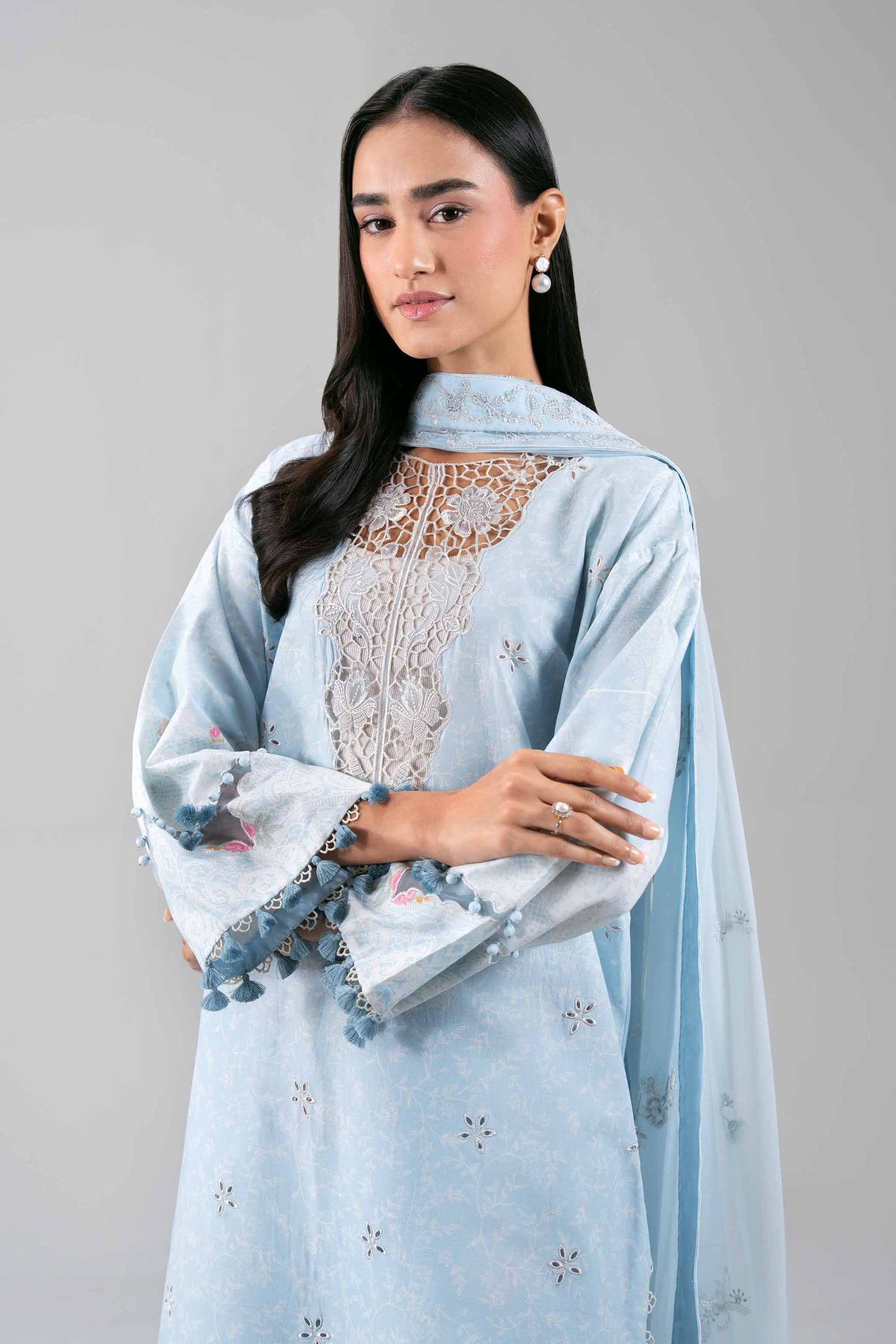 3 Piece - Digital Printed Embroidered Suit - 42601387 - Image 2