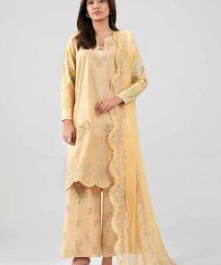 3 Piece - Digital Printed Embroidered Suit - 42601388