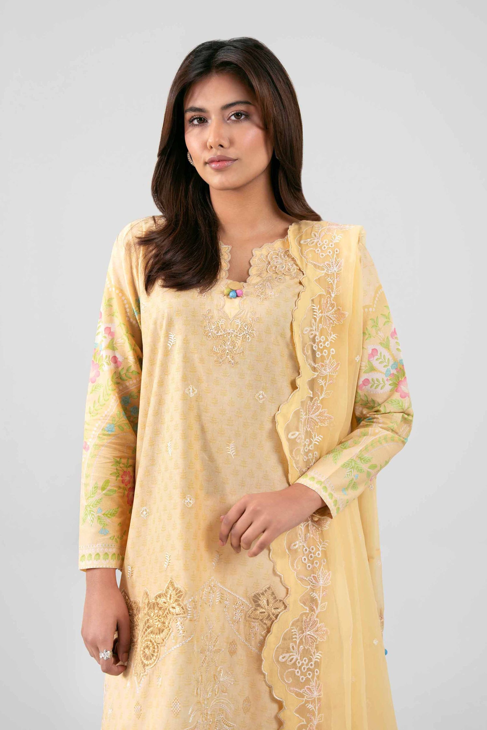 3 Piece - Digital Printed Embroidered Suit - 42601388 - Image 4