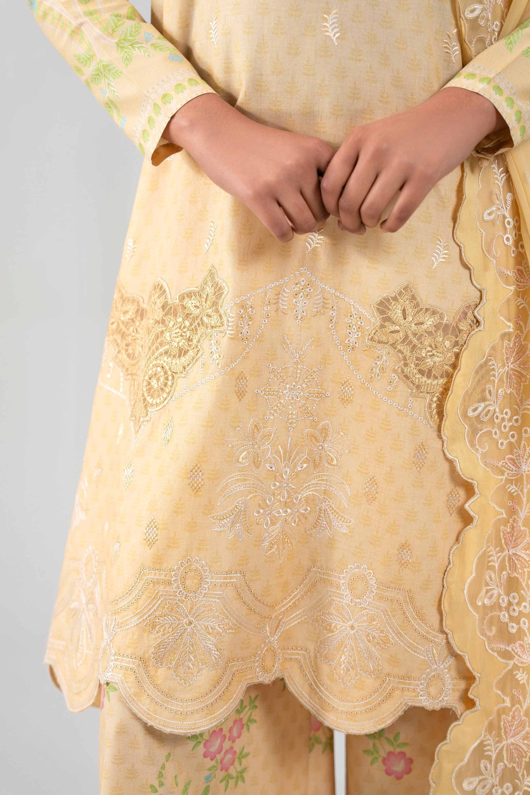 3 Piece - Digital Printed Embroidered Suit - 42601388 - Image 5
