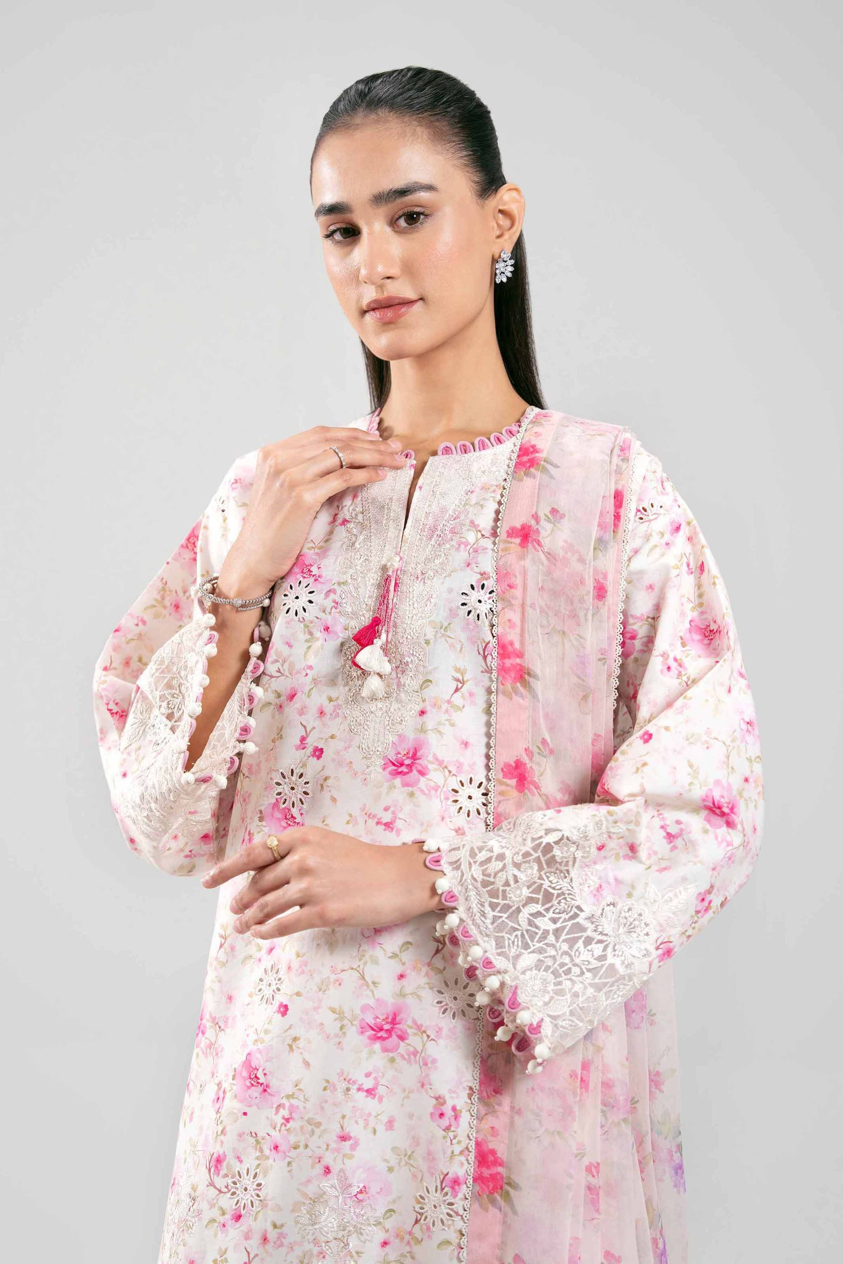 3 Piece - Digital Printed Embroidered Suit - 42601394 - Image 2