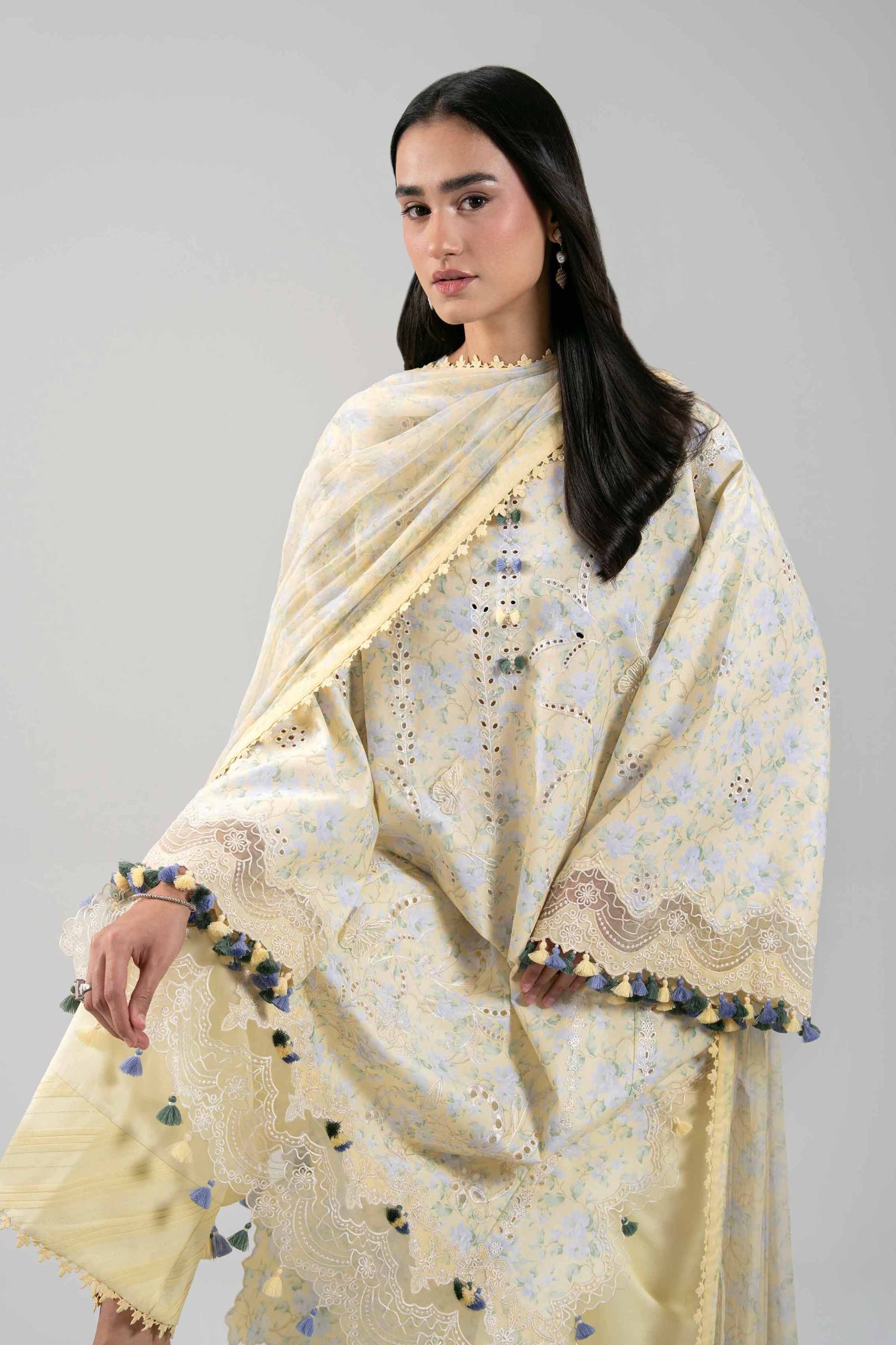 3 Piece - Digital Printed Embroidered Suit - 42601396 - Image 2