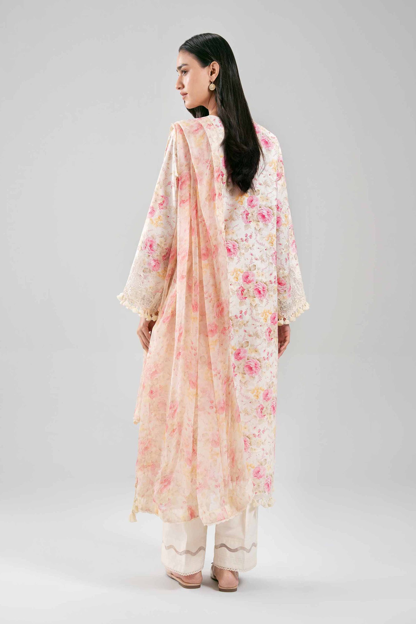 3 Piece - Digital Printed Embroidered Suit - 42601398 - Image 3