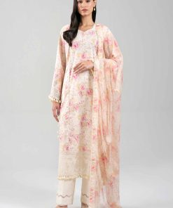 3 Piece - Digital Printed Embroidered Suit - 42601398