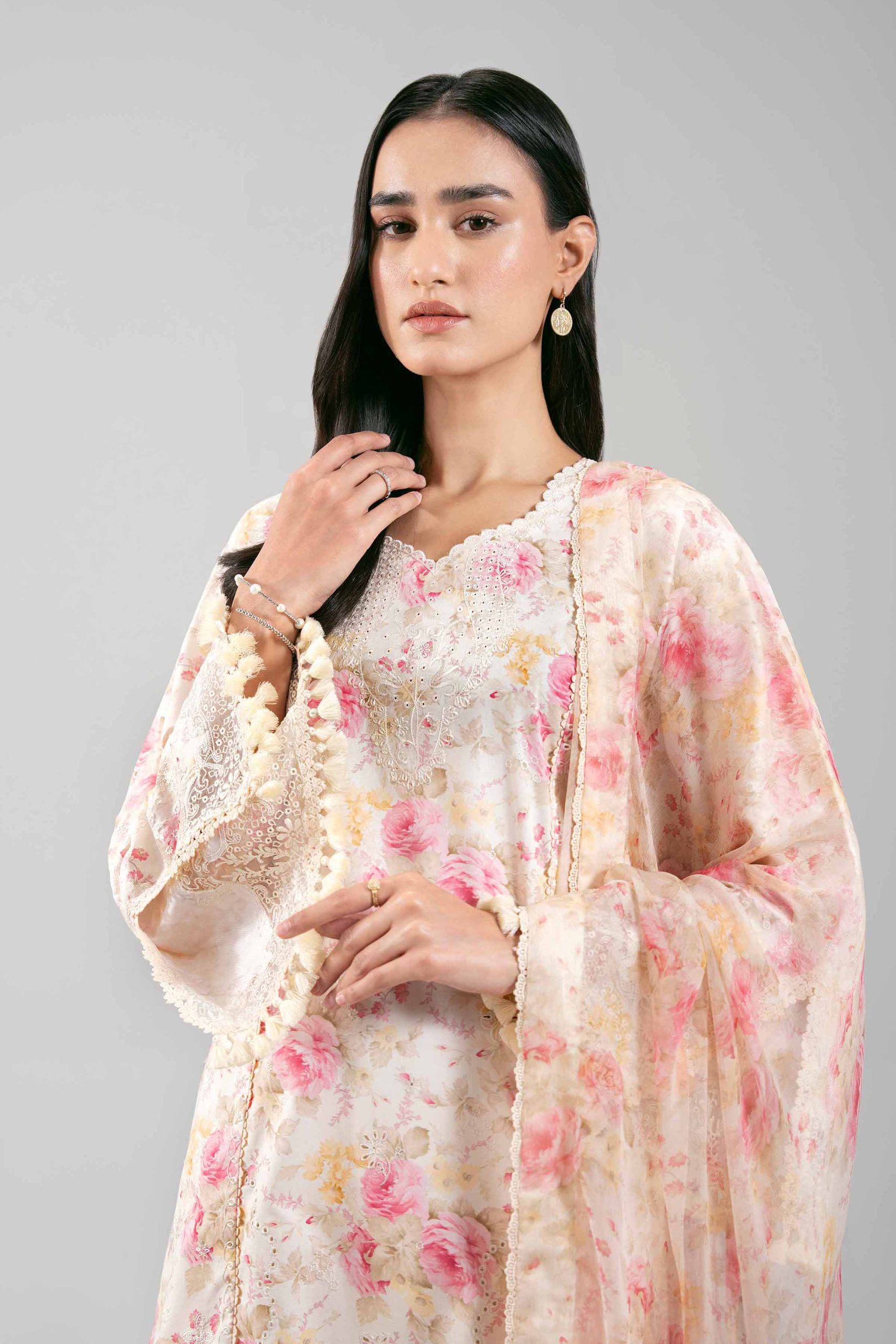 3 Piece - Digital Printed Embroidered Suit - 42601398 - Image 2