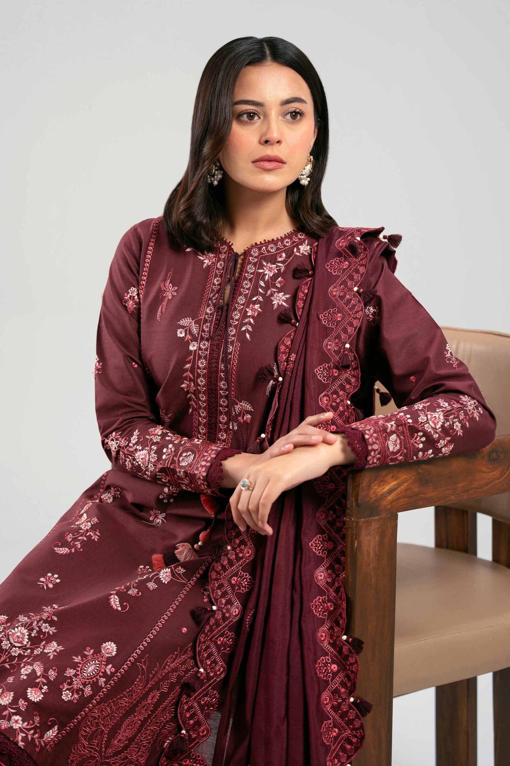 3 Piece - Digital Printed Embroidered Suit - 42601401 - Image 2
