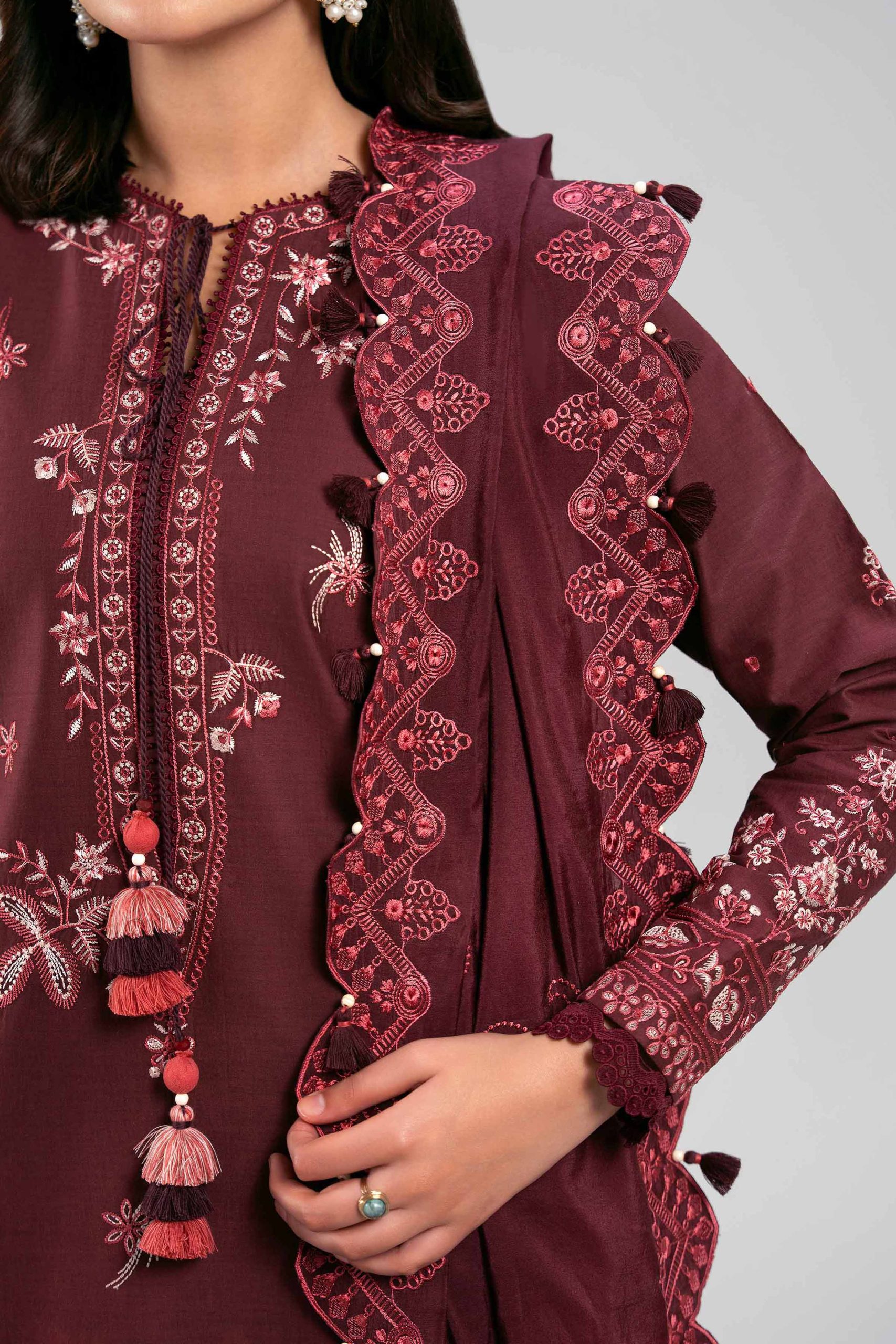 3 Piece - Digital Printed Embroidered Suit - 42601401 - Image 4