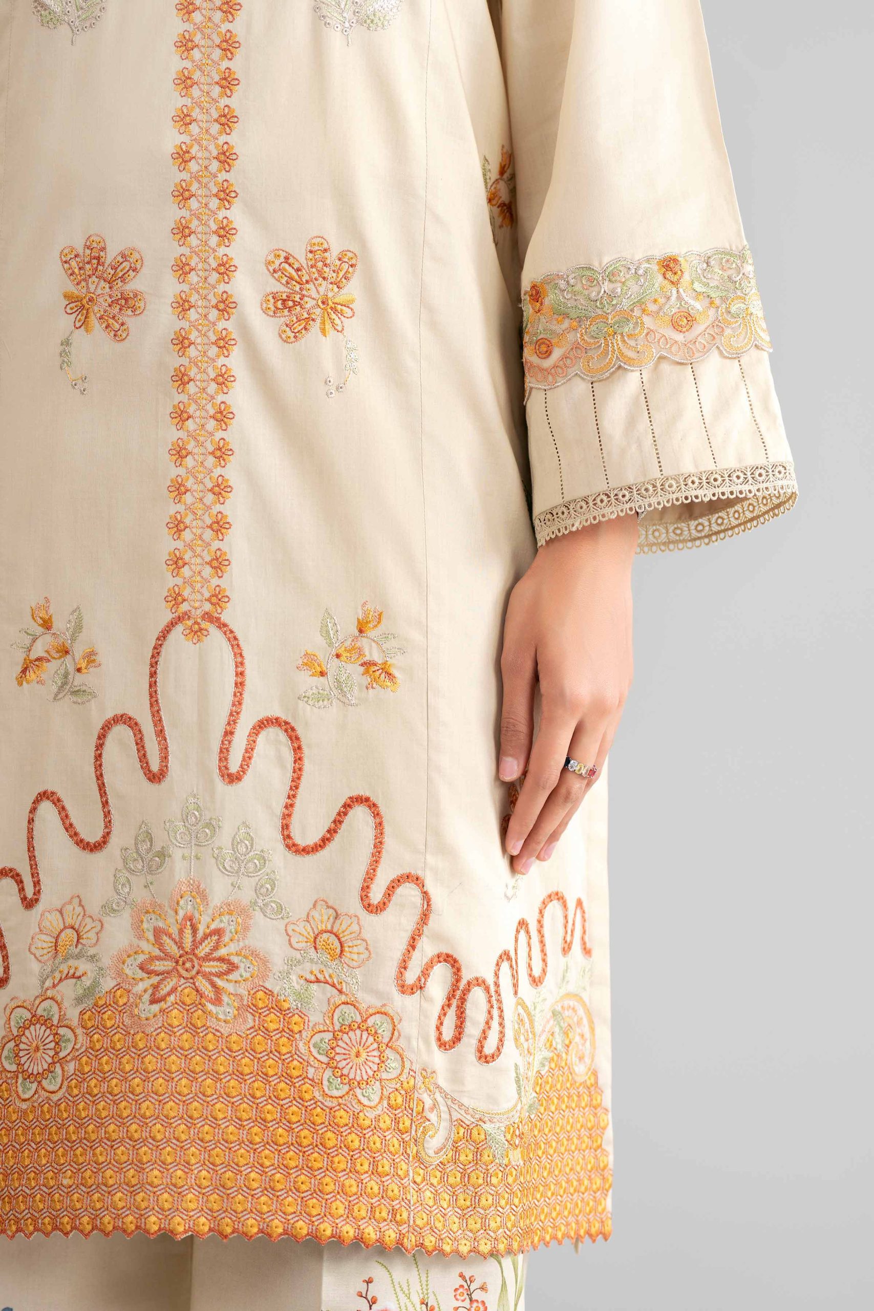 2 Piece - Digital Printed Embroidered Suit - 42601415 - Image 5