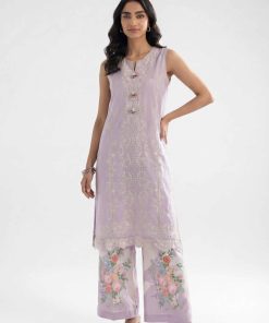 2 Piece - Digital Printed Embroidered Suit - 42601417