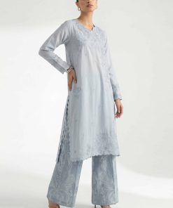 2 Piece - Digital Printed Embroidered Suit - 42601419