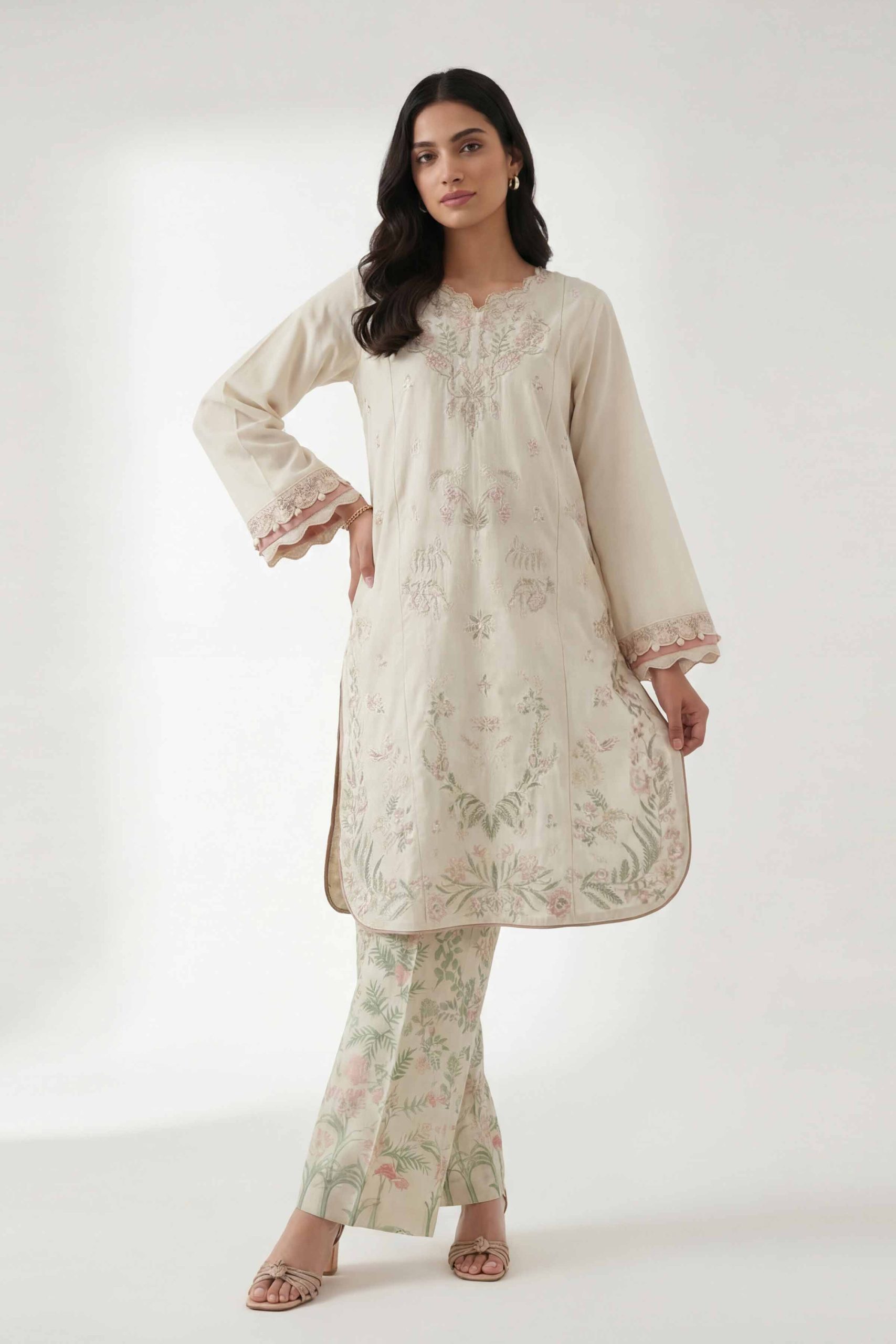2 Piece - Digital Printed Embroidered Suit - 42601420 - Image 4
