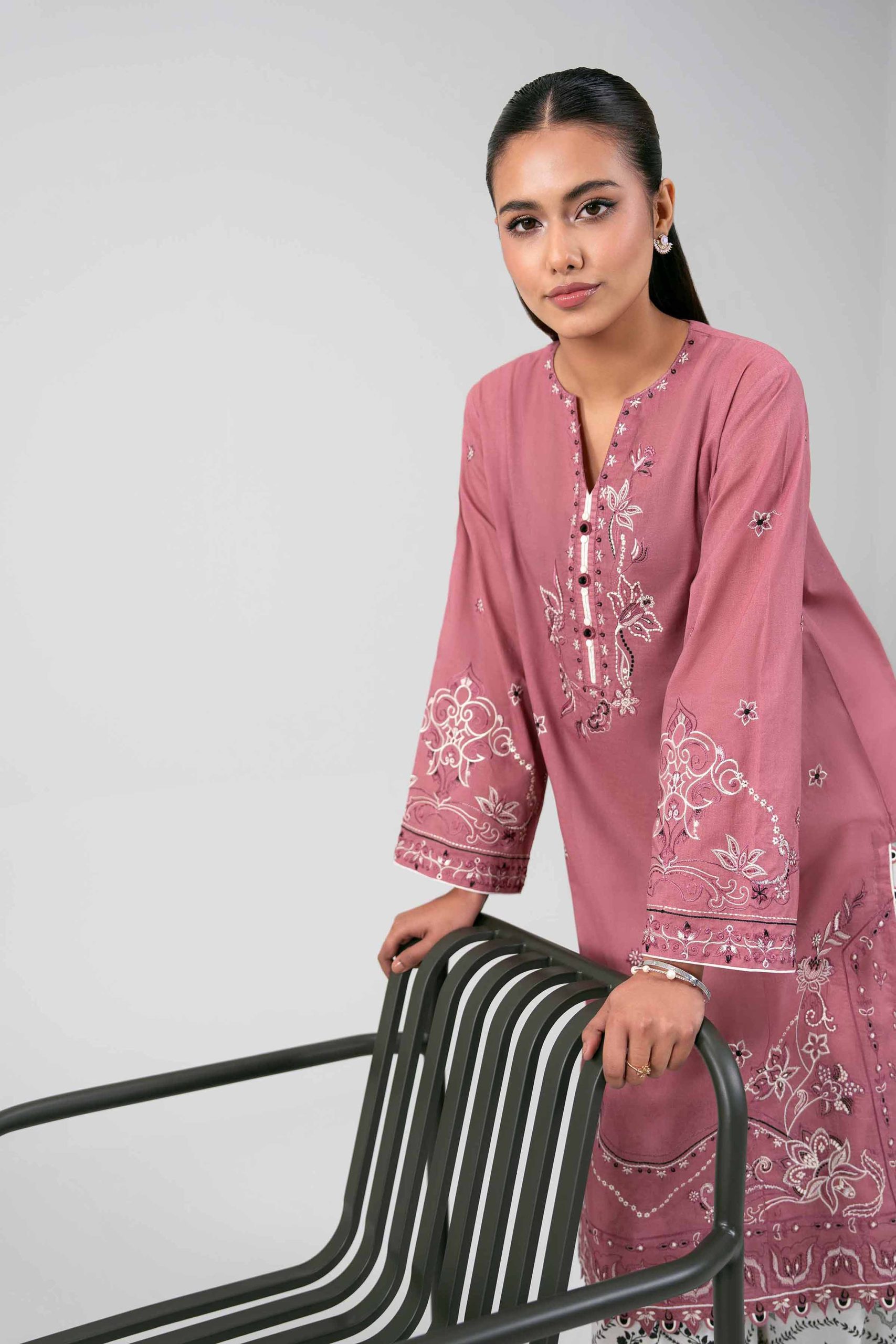 2 Piece - Digital Printed Embroidered Suit - 42601421 - Image 2