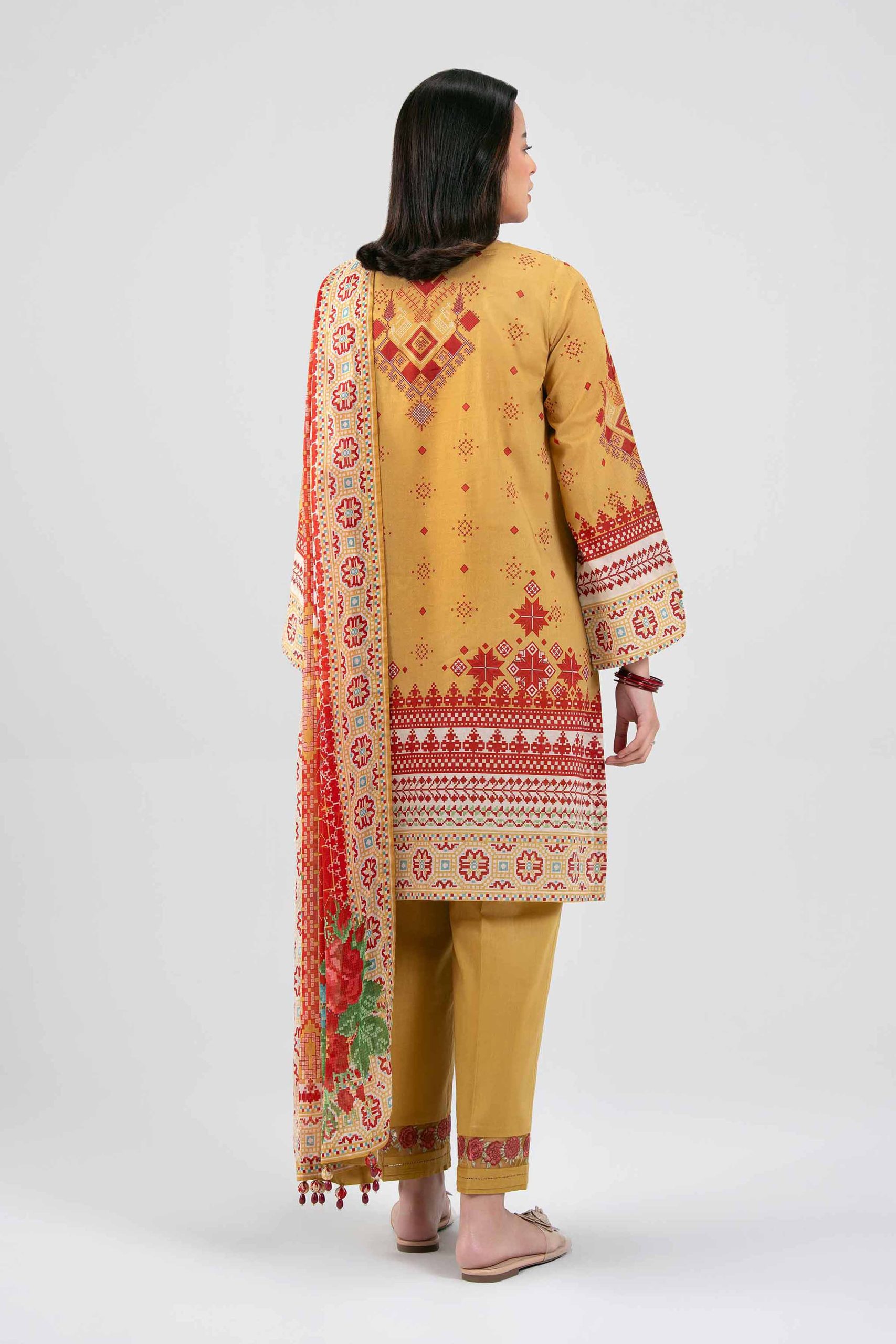 3 Piece - Digital Printed Embroidered Suit - 42601455 - Image 3