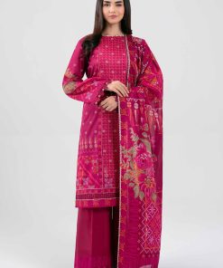 3 Piece - Digital Printed Embroidered Suit - 42601457